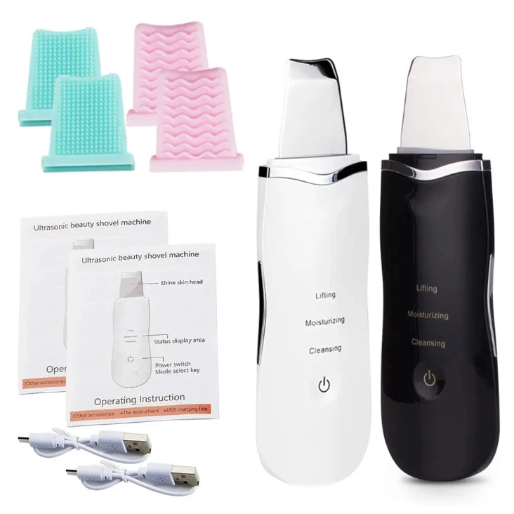 Ultrasonic Skin Scrubber – Deep Cleansing & Facial Lifting Tool