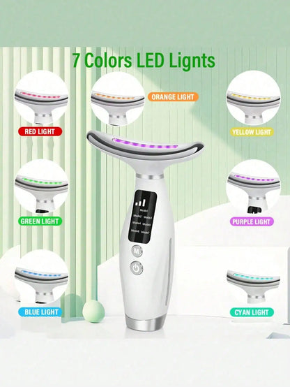 7-Color LED Light Therapy Device – Facial & Neck Beauty Massager