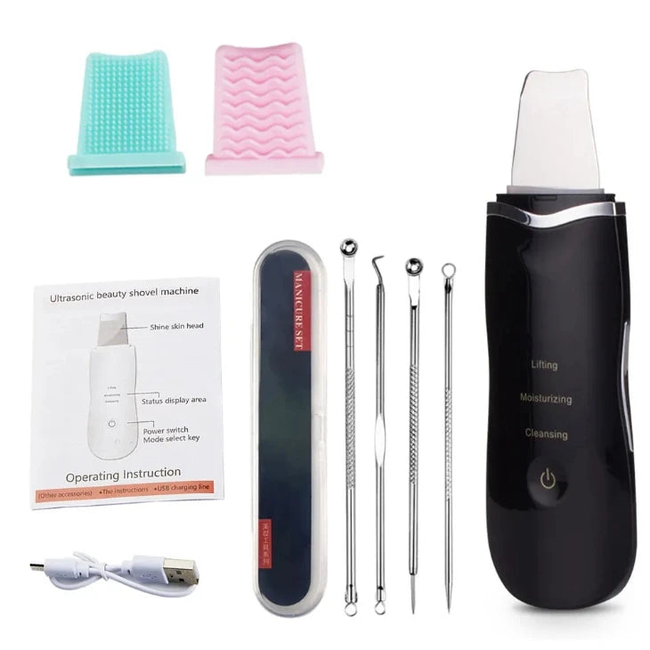 Ultrasonic Skin Scrubber – Deep Cleansing & Facial Lifting Tool