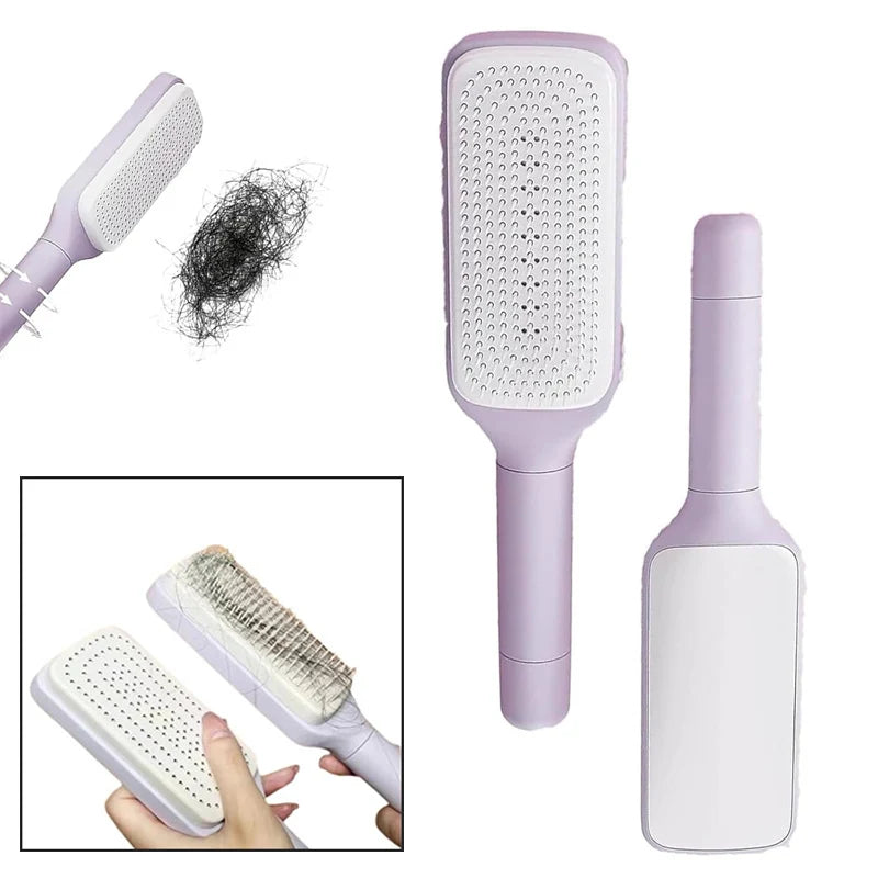 Self-Cleaning Hair Brush – Anti-Tangle & Scalp Massage Comb