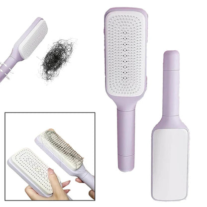 Self-Cleaning Hair Brush – Anti-Tangle & Scalp Massage Comb