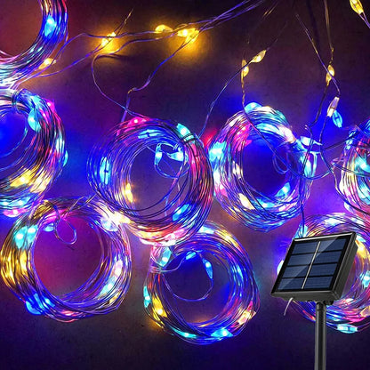 Solar Curtain Fairy String Lights