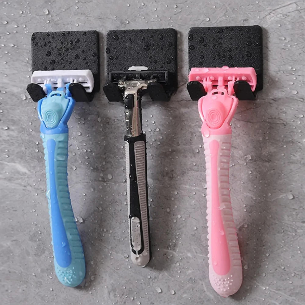Wall-Mounted Razor Holder – Adhesive Shower Hook for Shavers