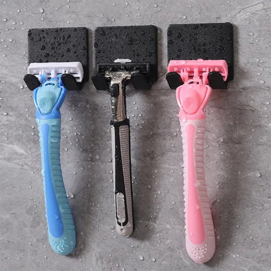 Wall-Mounted Razor Holder – Adhesive Shower Hook for Shavers