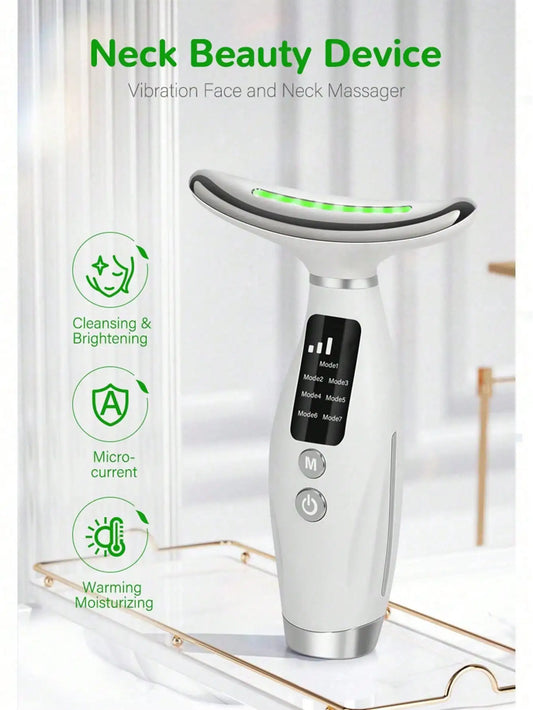 7-Color LED Light Therapy Device – Facial & Neck Beauty Massager