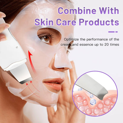 Ultrasonic Skin Scrubber – Deep Cleansing & Facial Lifting Tool