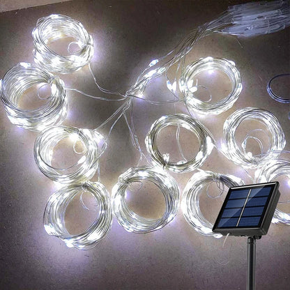 Solar Curtain Fairy String Lights