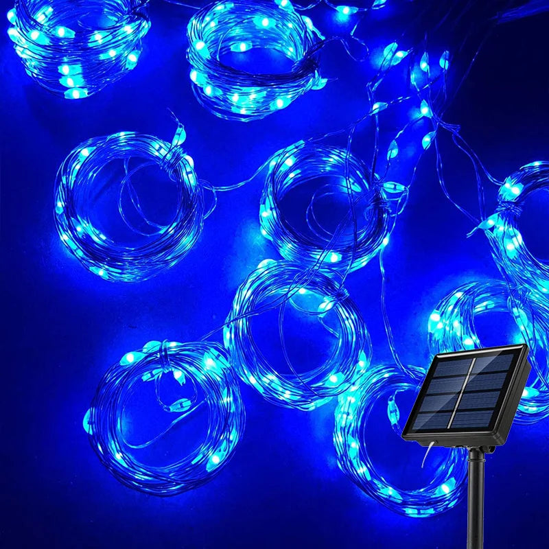 Solar Curtain Fairy String Lights