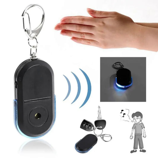 Smart Key Finder – Anti-Lost Keychain with Whistle & LED Light