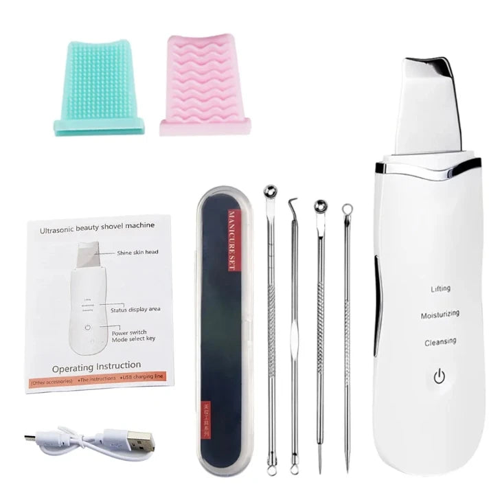 Ultrasonic Skin Scrubber – Deep Cleansing & Facial Lifting Tool