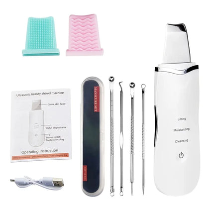 Ultrasonic Skin Scrubber – Deep Cleansing & Facial Lifting Tool