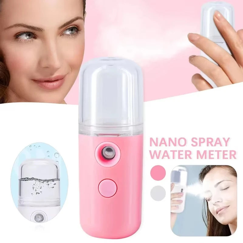 Mini Portable Humidifier – Pocket-Size Cool Mist Facial & Travel Mister (30ml)